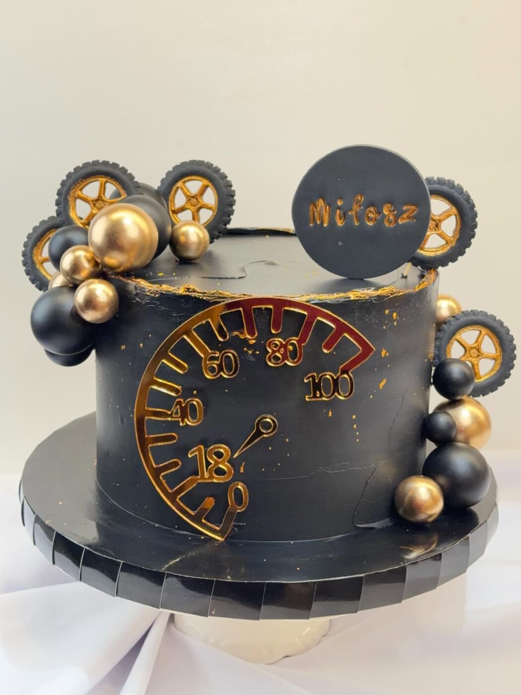 Urodziny — personalizowany topper tortowy
